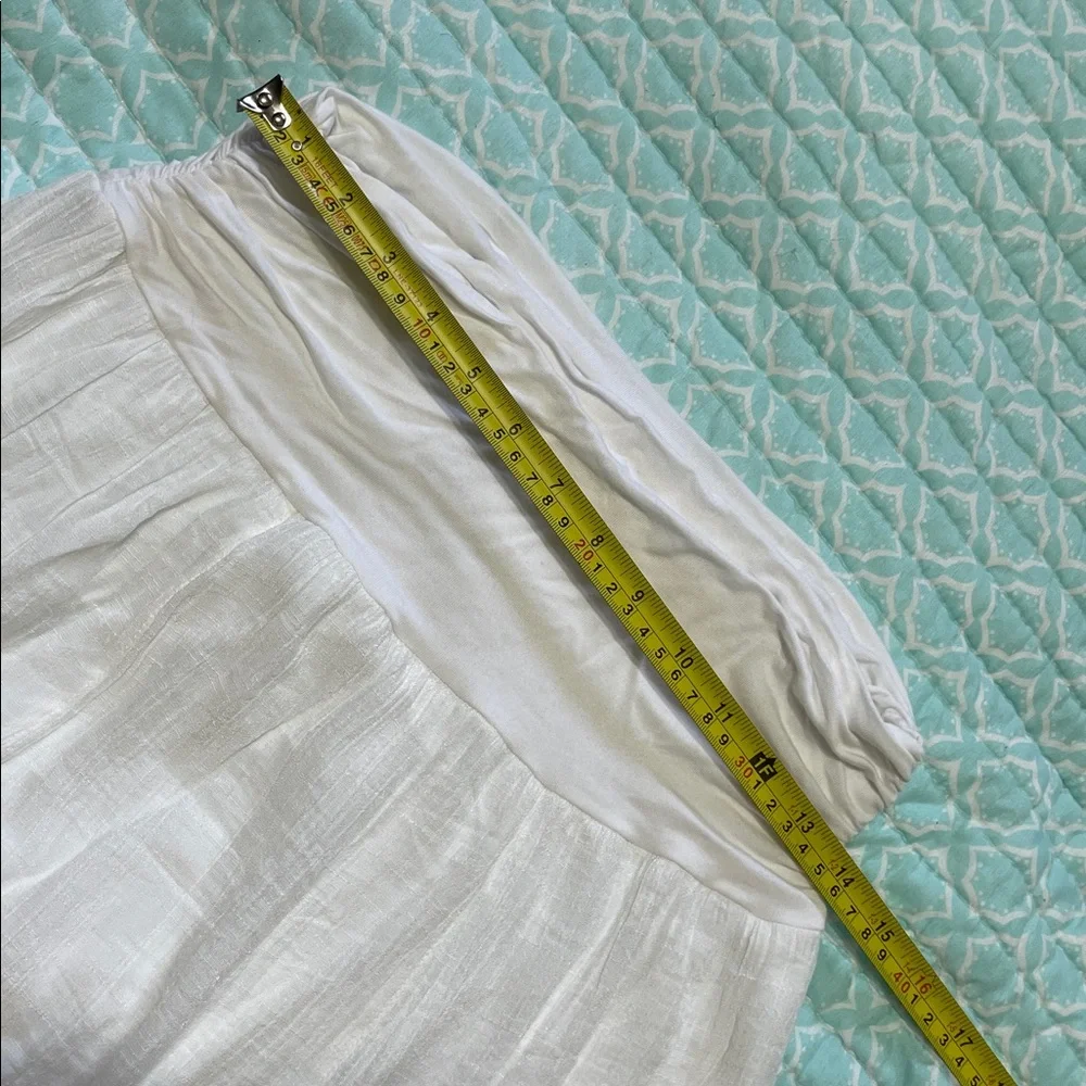 lace trim, knit waistband, maxi skirt - Picture 4 of 6
